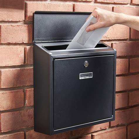 metal post box wall mounted|lockable wall mounted post box.